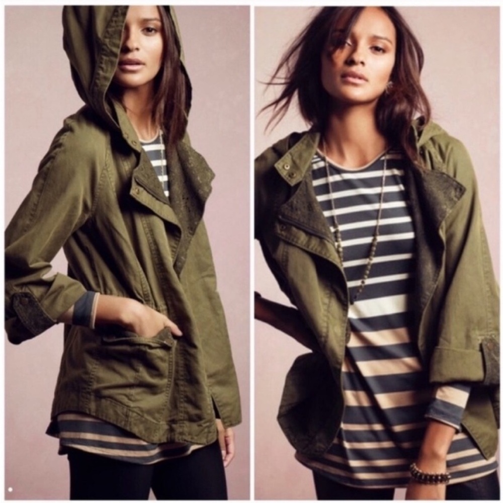 Anthropologie green jacket by Hei Hei - Picture 3 of 10